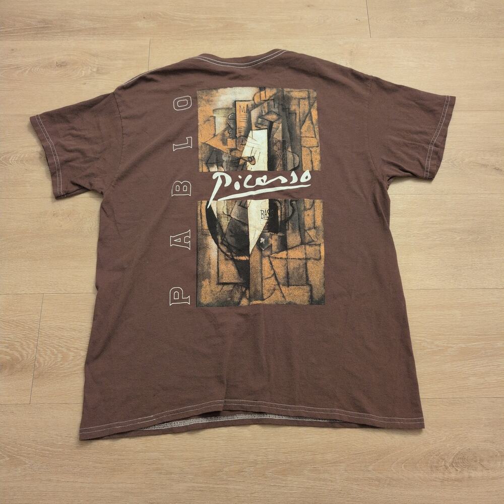 Pablo Picasso Adult Large Shirt Art Tee Spanish Painter Sculptor Brown
